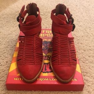 Jeffrey Campbell Red Stinson Cutout Bootie